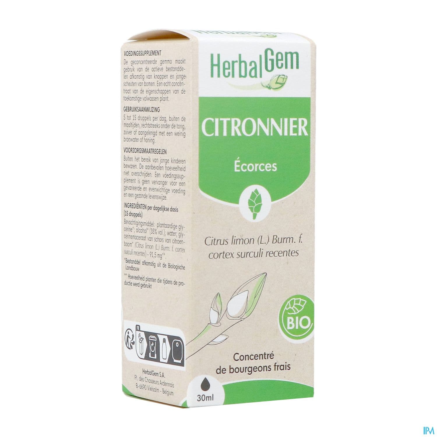 Herbalgem Citronnier Bourgeon Macerat Gly Bio 30ml — Nouvelle Pharmacie Serrier