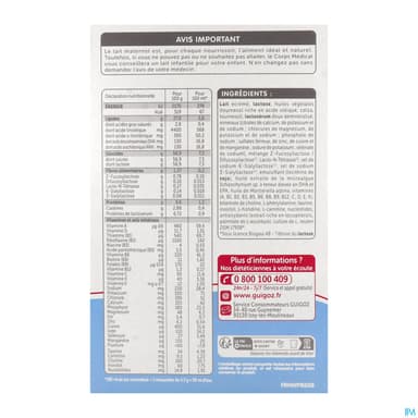 GUIGOZ LAIT OPTIPRO 1AGE PDR 1,2KG