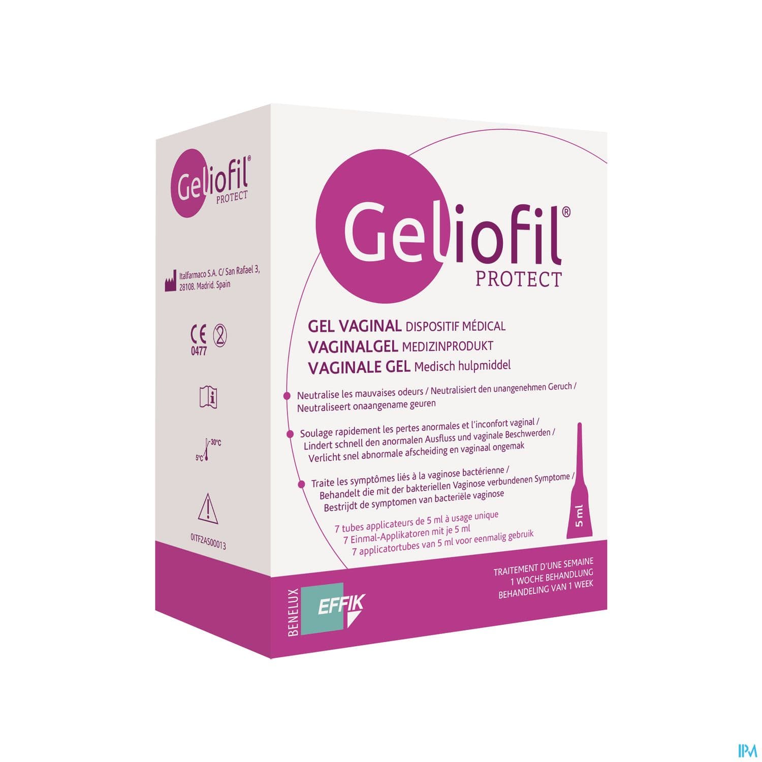 GELIOFIL PROTECT GEL VAGIN 5MLX7