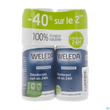 WELEDA HOM DEOD 24H ROLLON 50MLX2