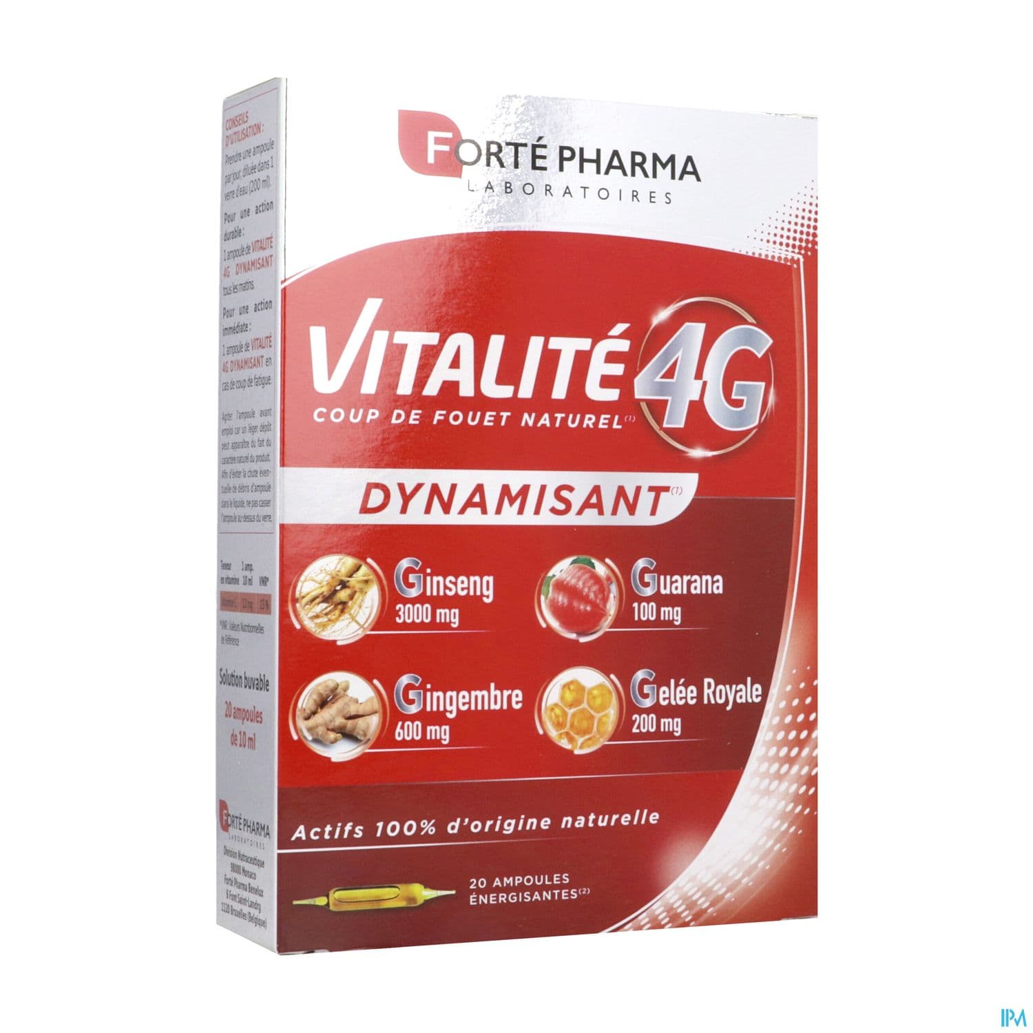 VITALITE 4G DYNAMISANT AMP10ML X20