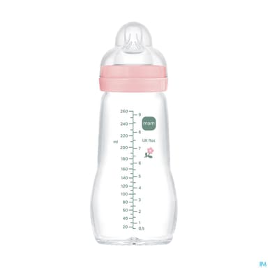 BIB MAM VER 1AGE DEB/2 ROSE 260ML