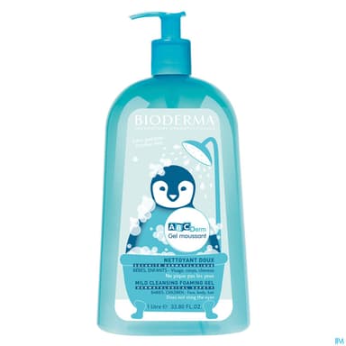 Bioderma Abcderm Gel Moussant Nettoyant Doux 1l