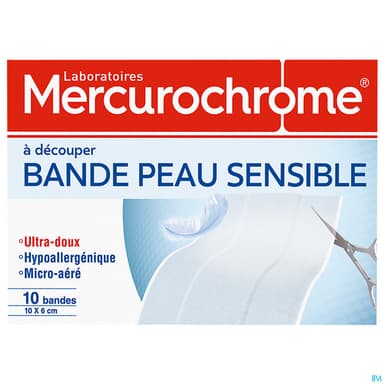 MERCUROCHROME BDE PEAU SENSIBL X10