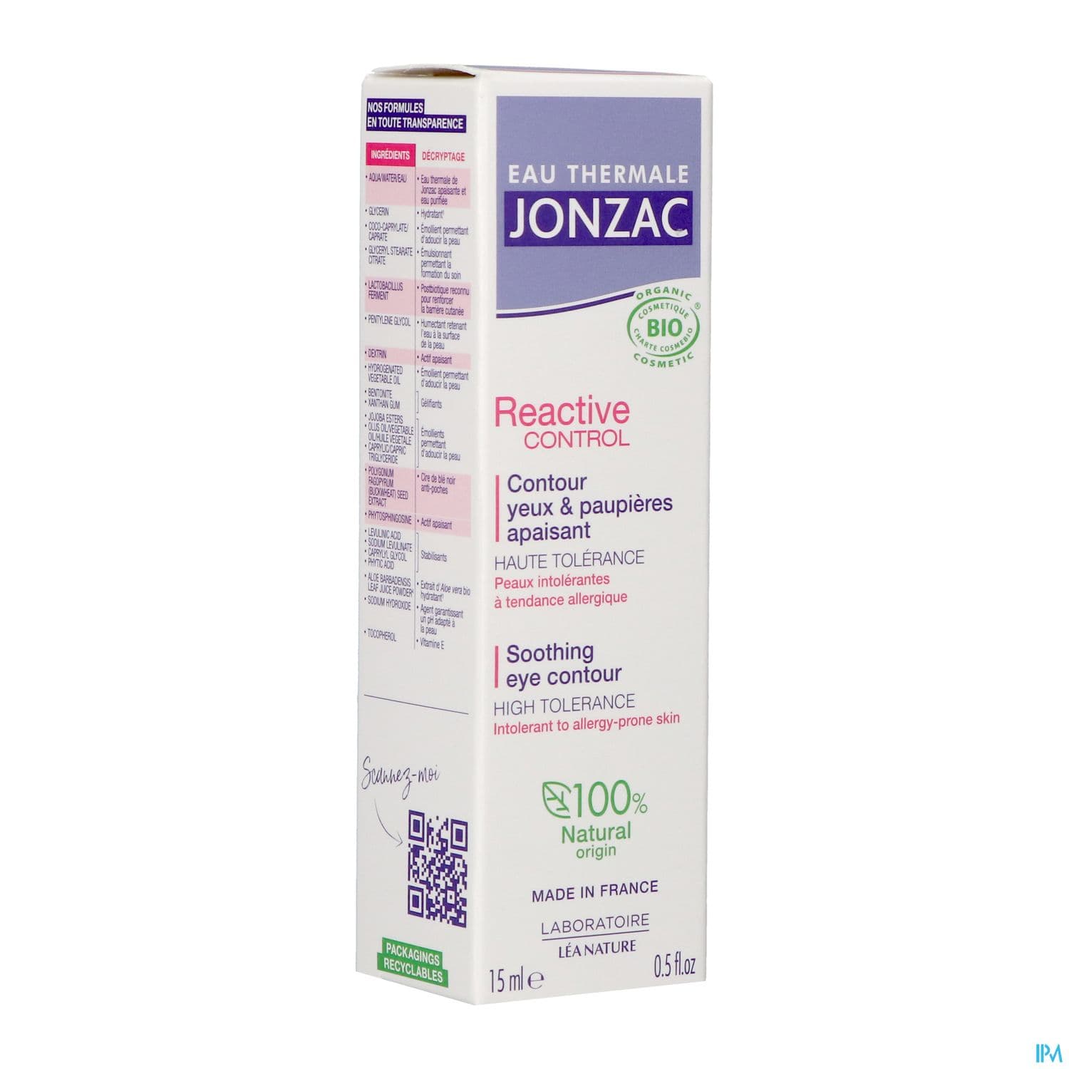 JONZAC REAC CONTROL YEUX PAUP 15ML — Pharmacie Centrale Gallieni