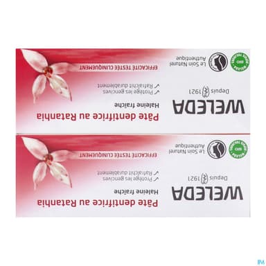 WELEDA PATE DENT RATANHIA 75ML X2