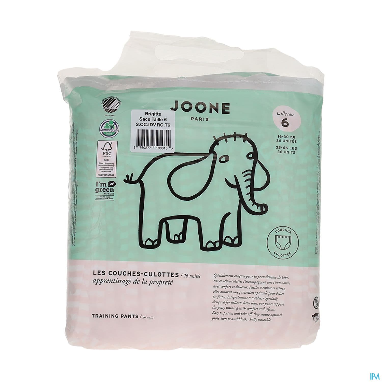 Joone Bebe Couche Culotte T6 16/30kg Brigitte X26