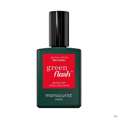 Manucurist Green Flash Vernis A Ongles Red Coral 15ml