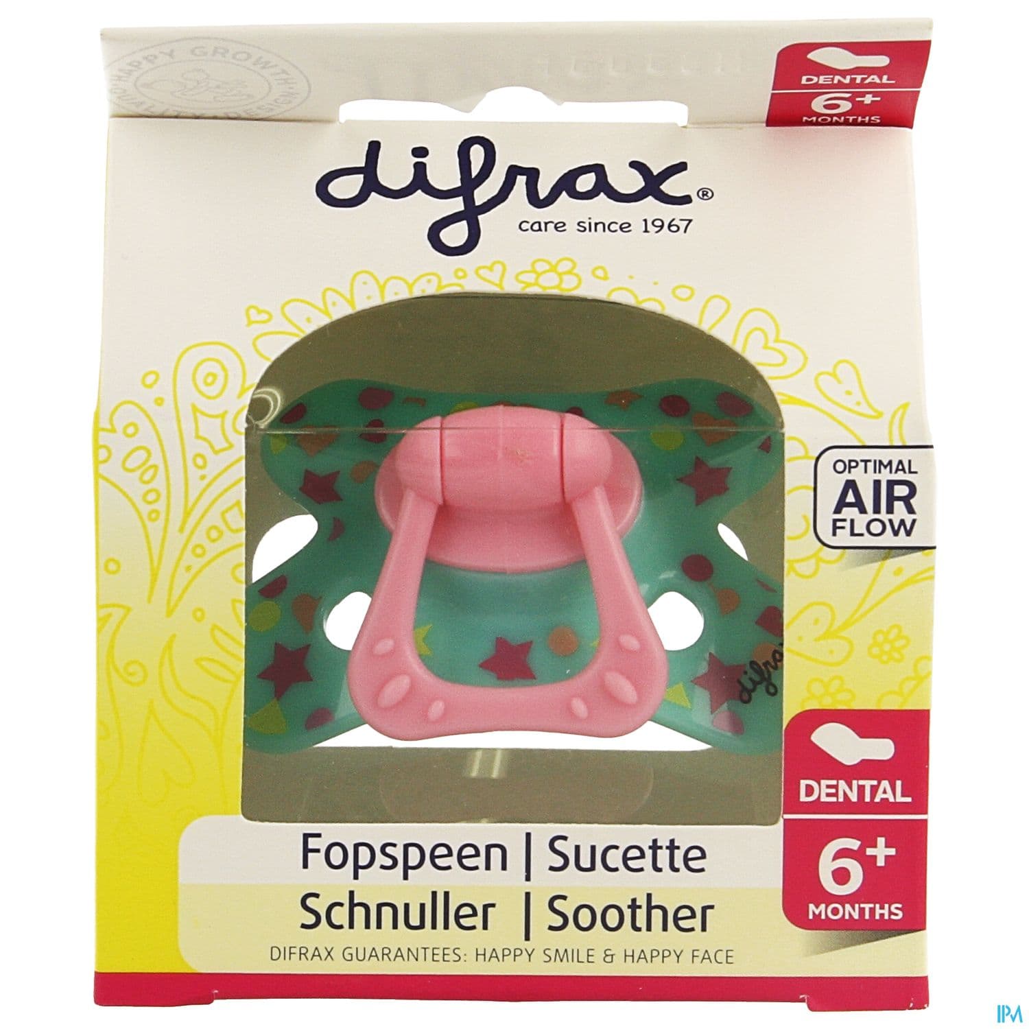 Difrax Sucette Dental 6/12mois