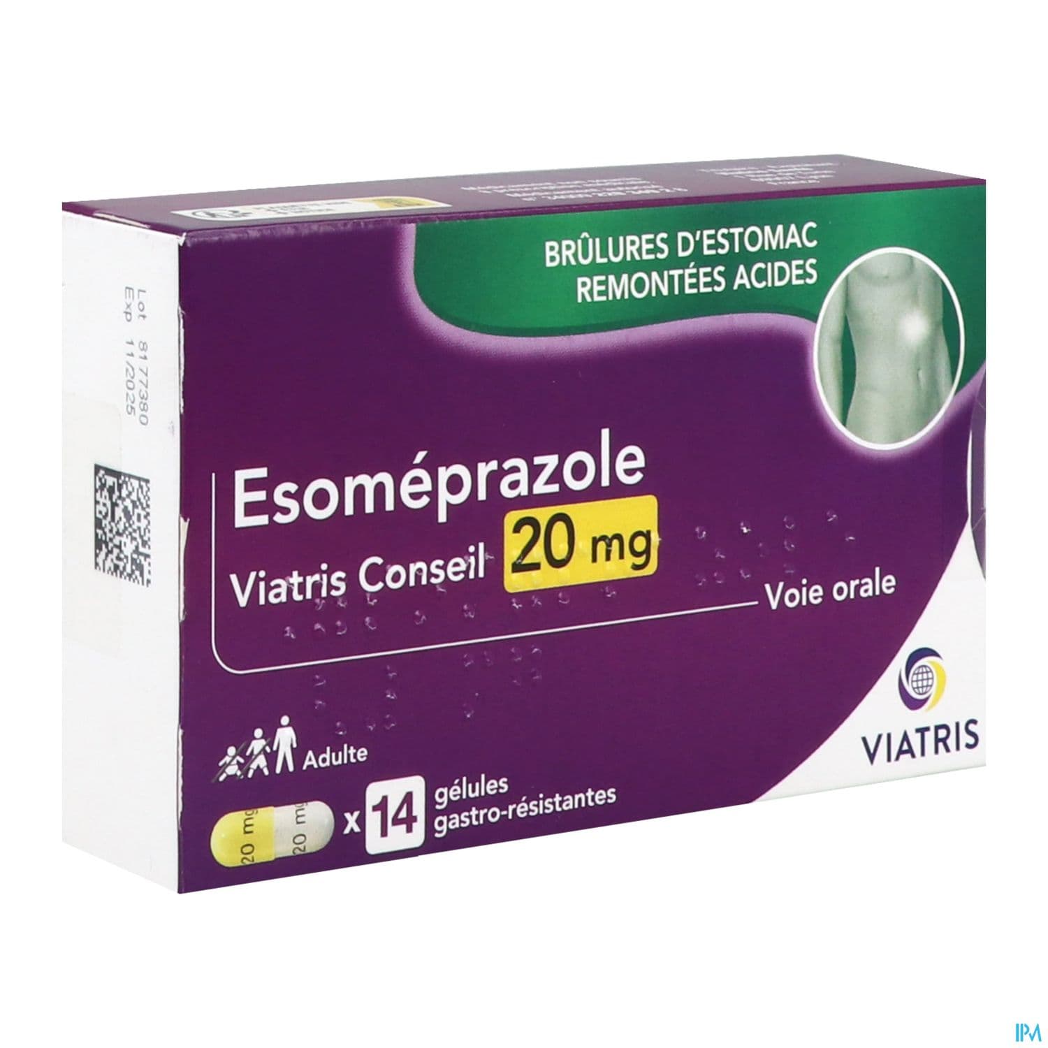 ESOMEPRAZOLE 20MG VTS CONS GEL 14