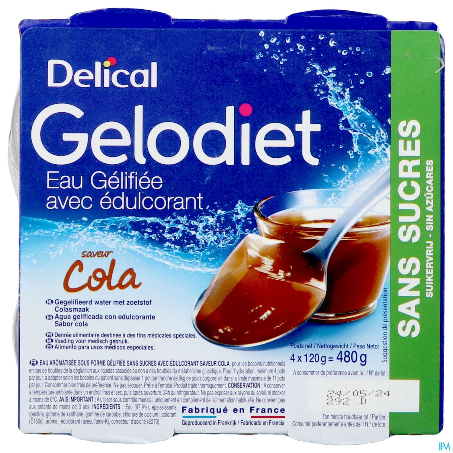 DELICAL GELODIET EAU S/S COLA120X4