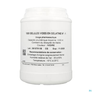 Cooper Lga Gelule Vide Opaque Ivoire 1 0ml50 1000