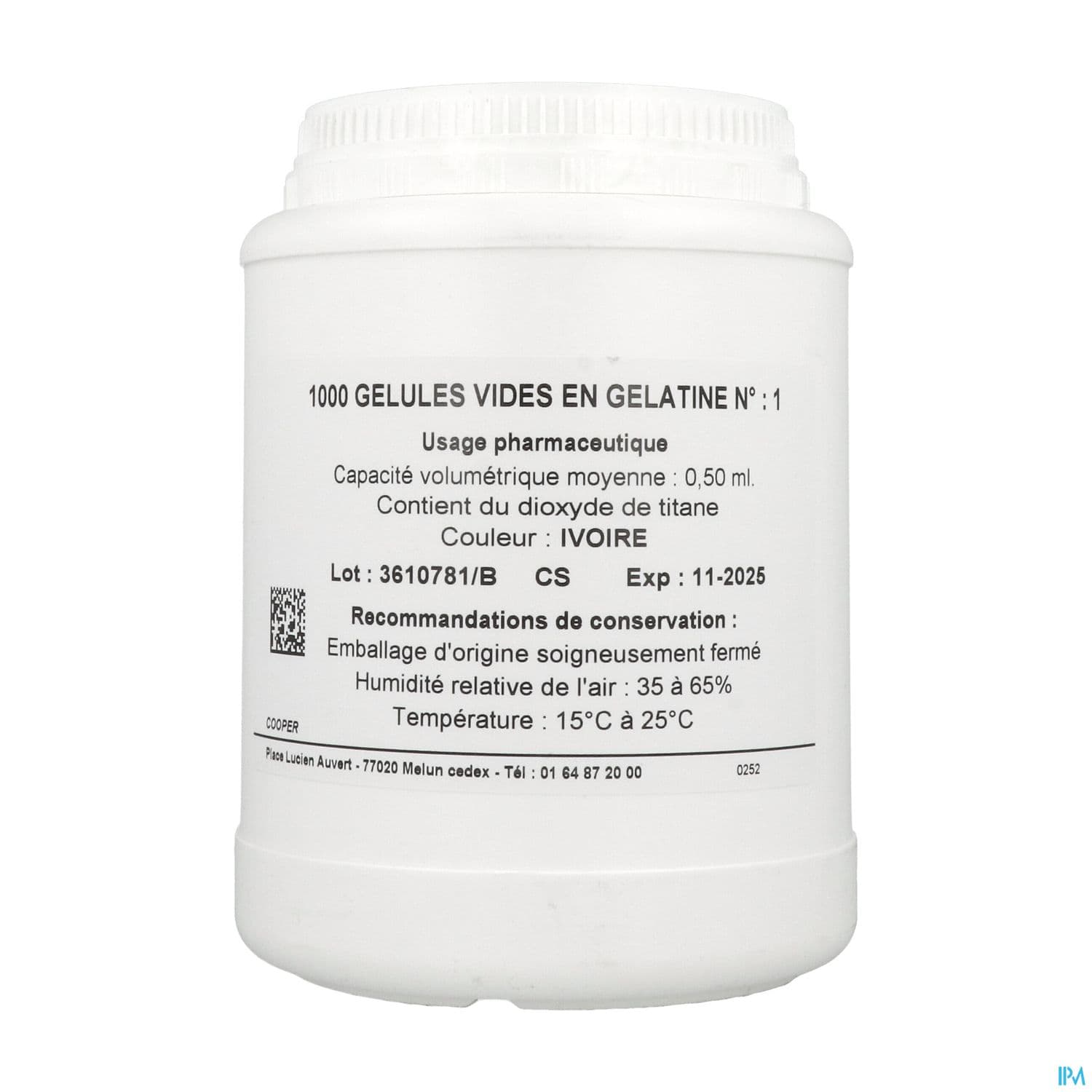 Cooper Lga Gelule Vide Opaque Ivoire 1 0ml50 1000 — Pharmacie Cannes Riviera