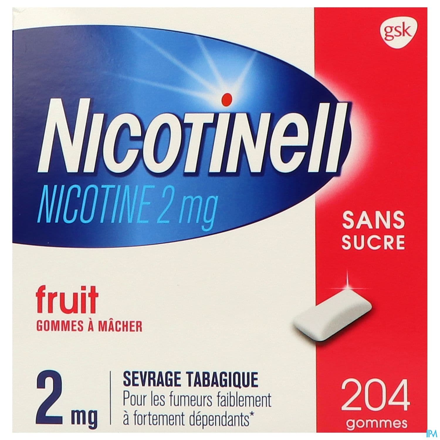 NICOTINELL 2MG GOMME FRUIT S/S204