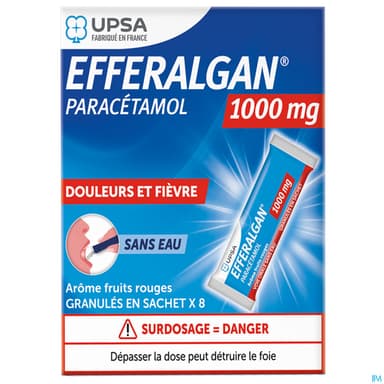 Efferalgan 1g Fruits Rouges Granules Sachet 8
