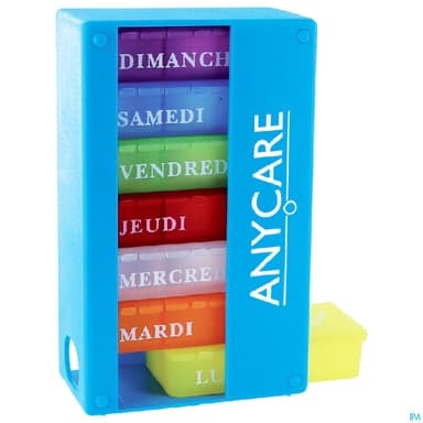 ANYCARE PILULIER SEMAINIER WS BLEU