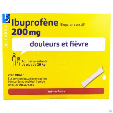 Ibuprofene Biogaran Conseil 200mg Suspension Buvable 10ml 20