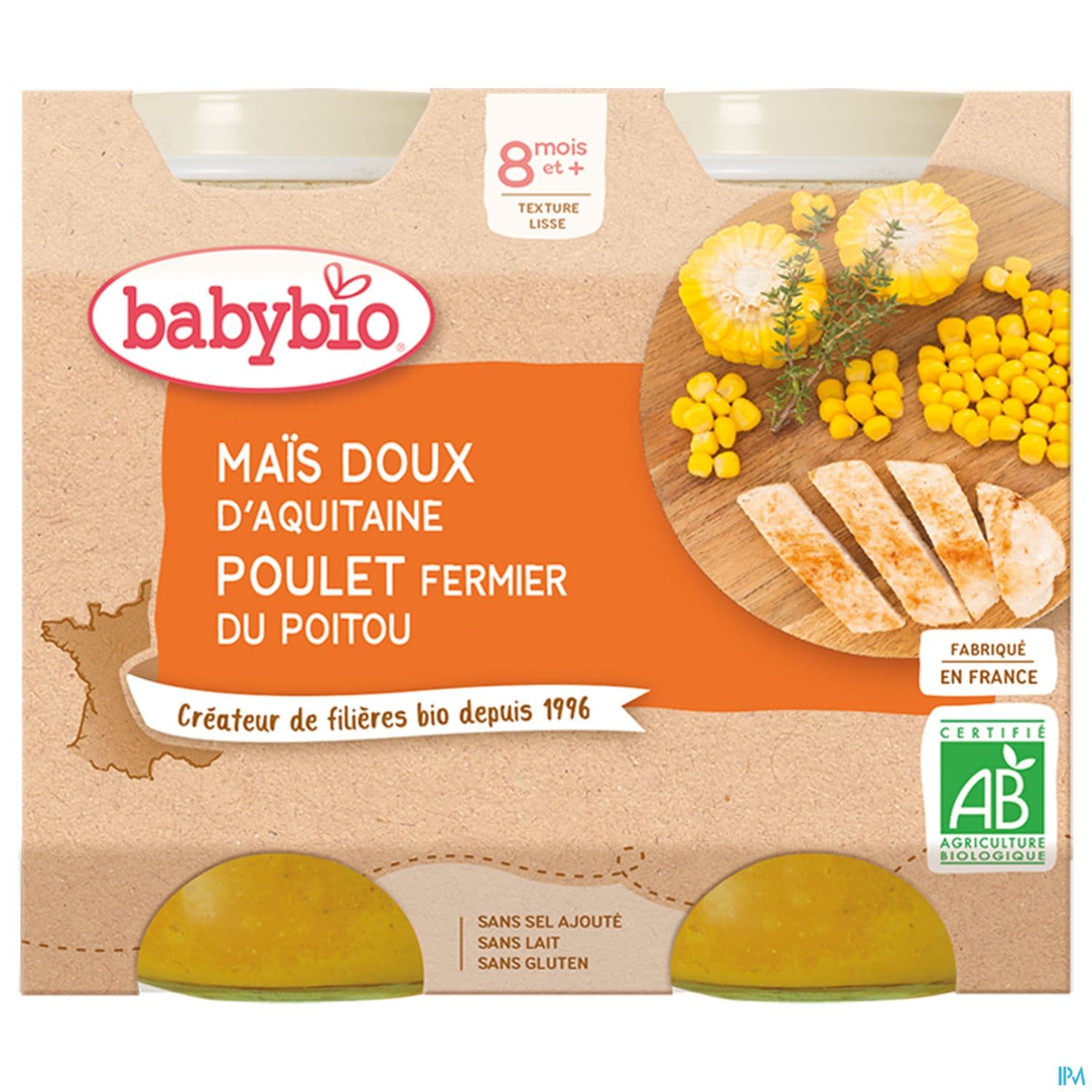BABYBIO MENU LEGUME POULET 2X200G