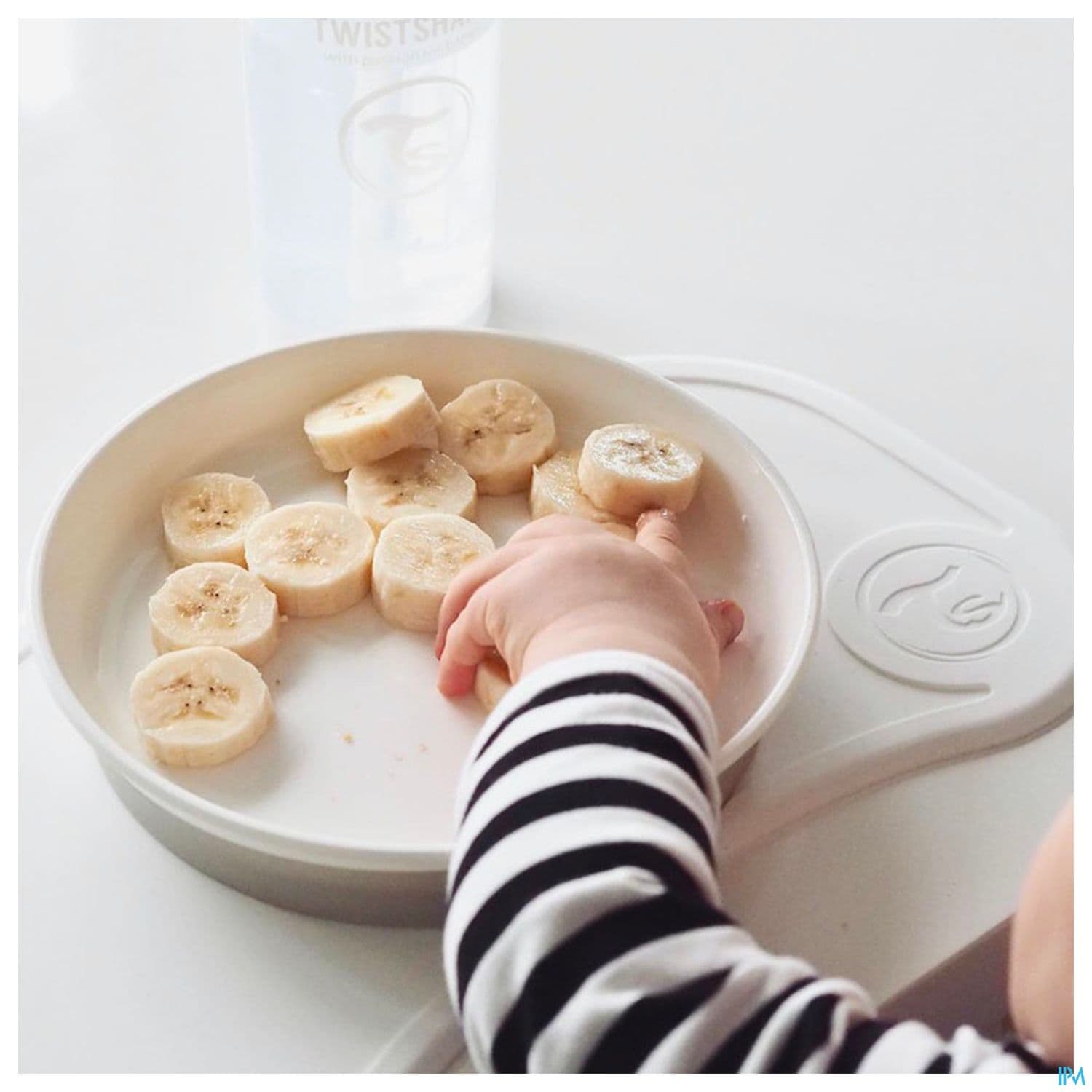 Twistshake Plateau Click Mat Mini + Assiette +6m Blanc