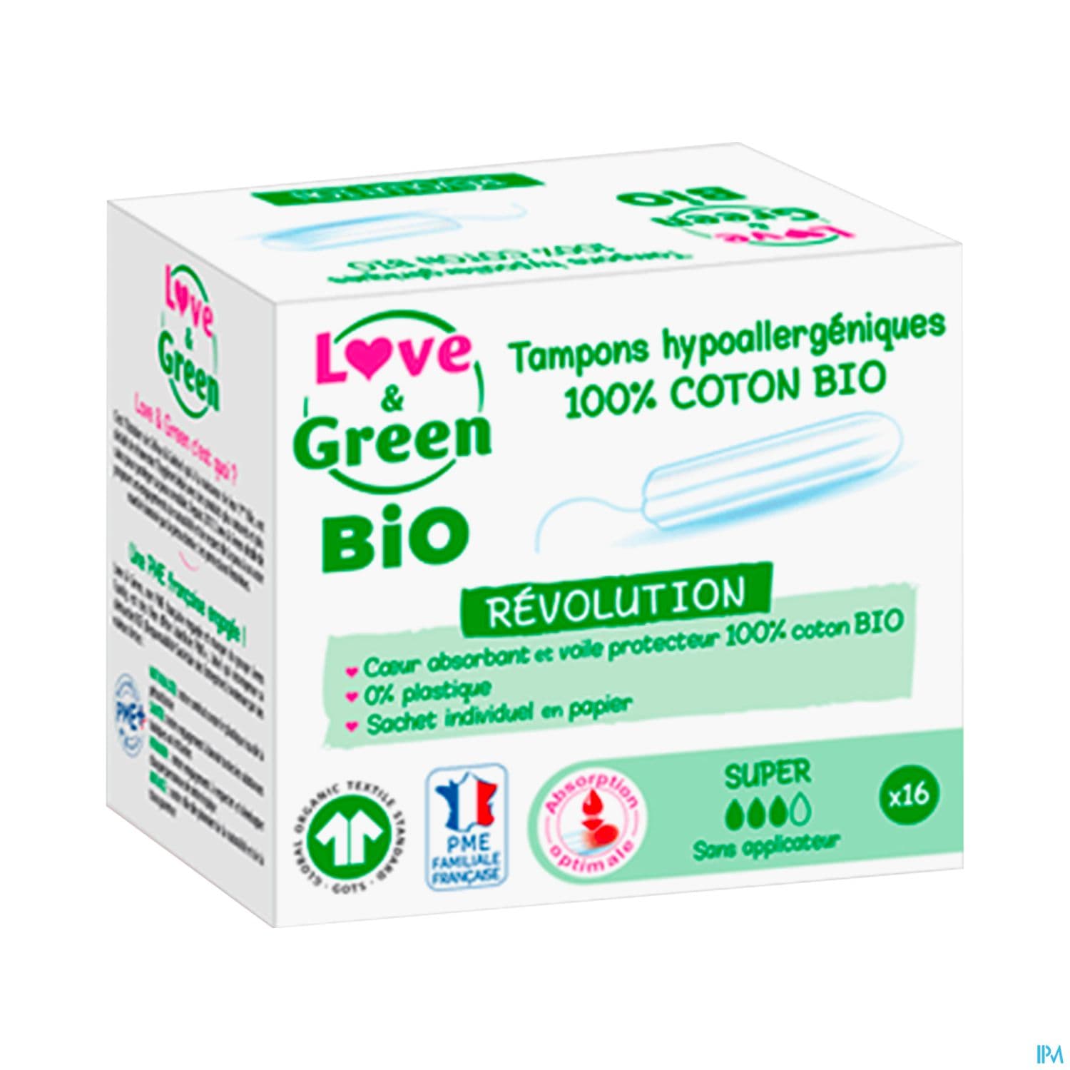 LOVE&GREEN TAMPON DIGITAUX SUPER16