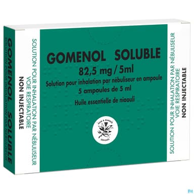 GOMENOL SOLUBLE 82,5MG/5ML AMP 5