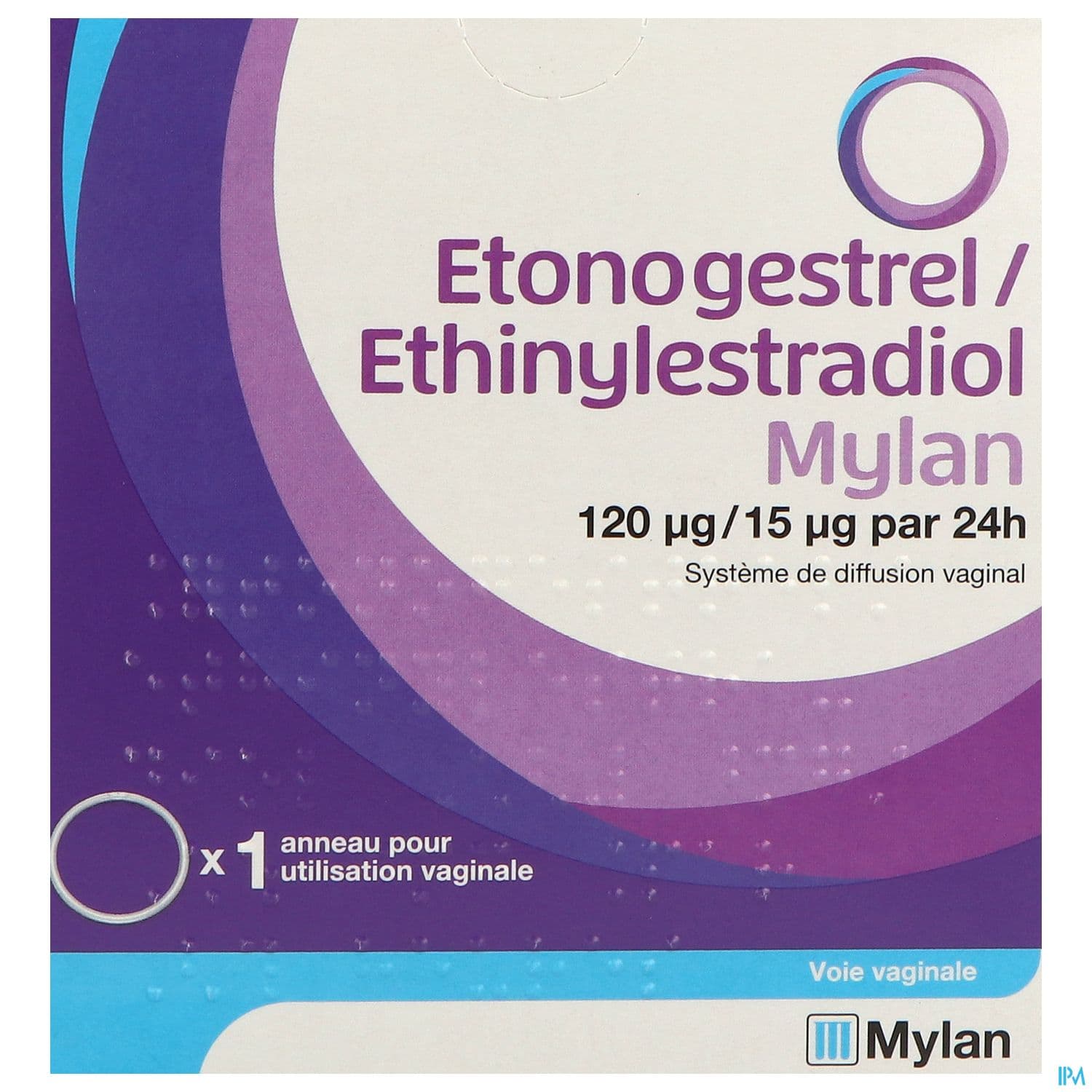 Etonogestrel Ethinylestradiol Mylan 120/15mcg/24h Diffusion Vaginal 1