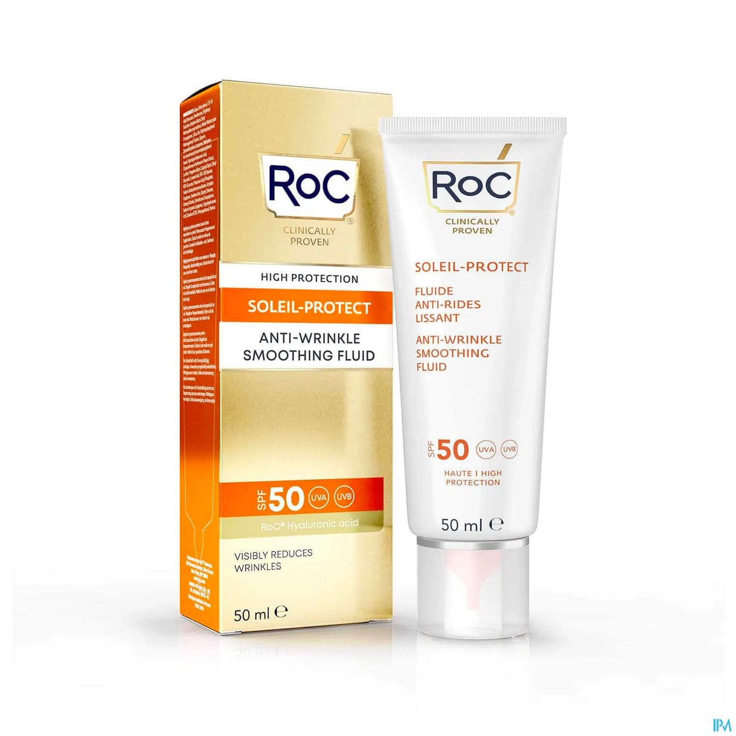 Roc Soleil Protect Visage Fluide Antirides Lissant Spf50+ 50ml