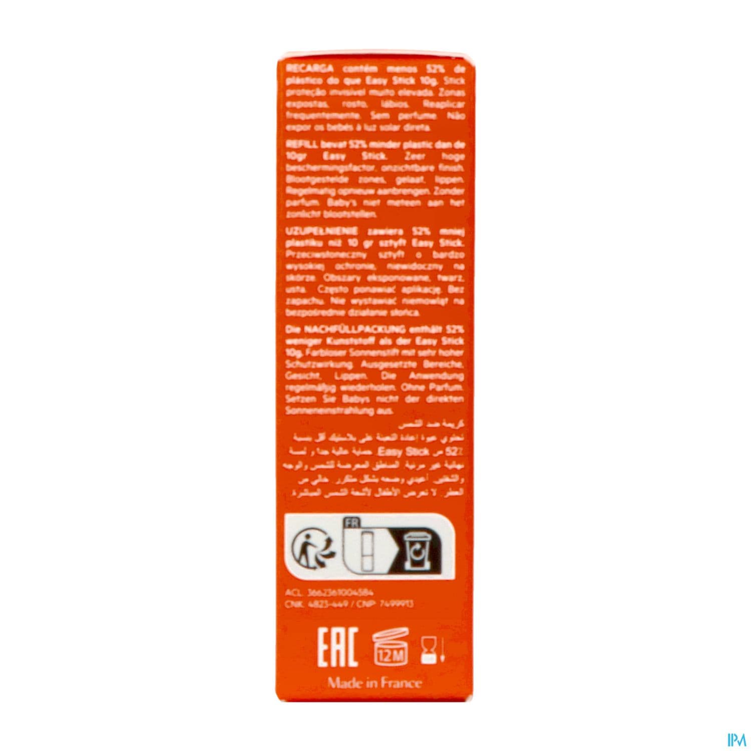 SVR SUN SECURE EASY STICK 50+ RECH