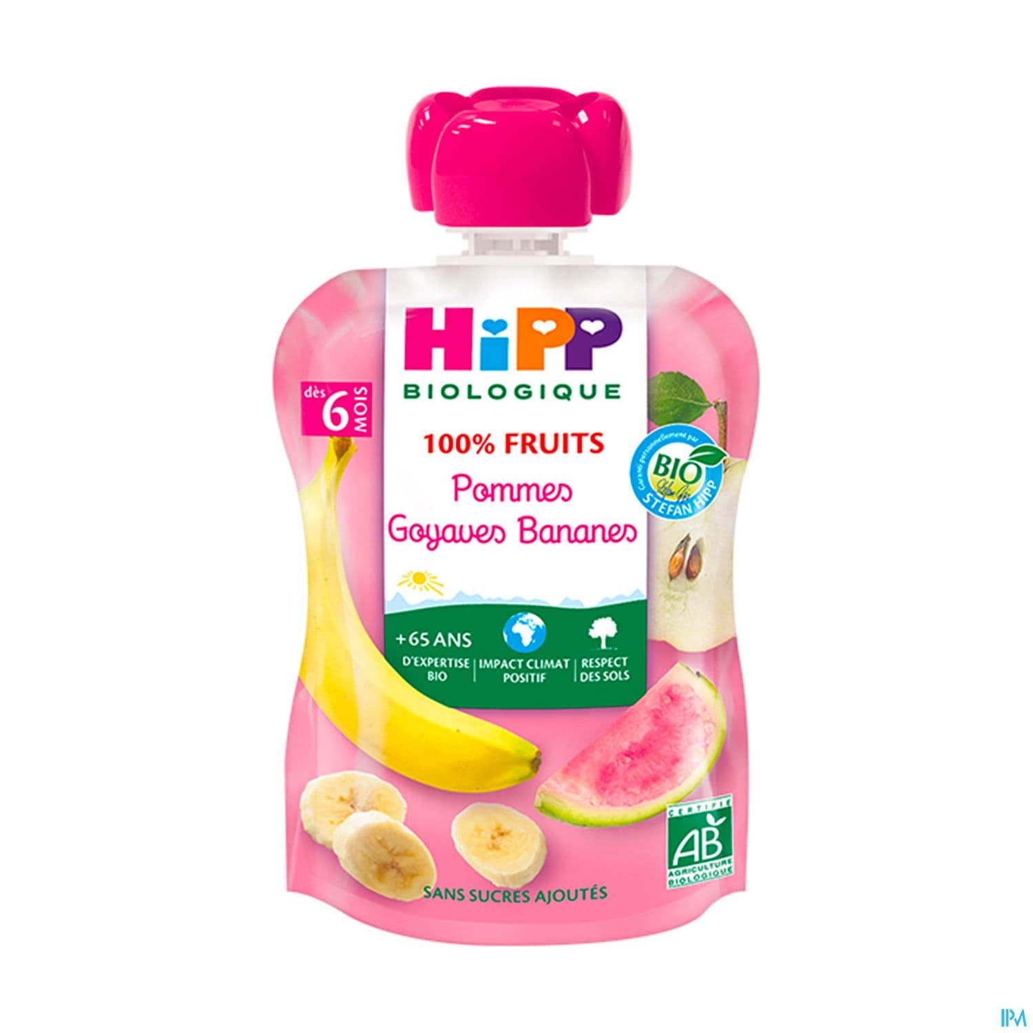 Hipp Gourdes 100% Fruits Pomme Goyave Banane Bio Gourde 90g