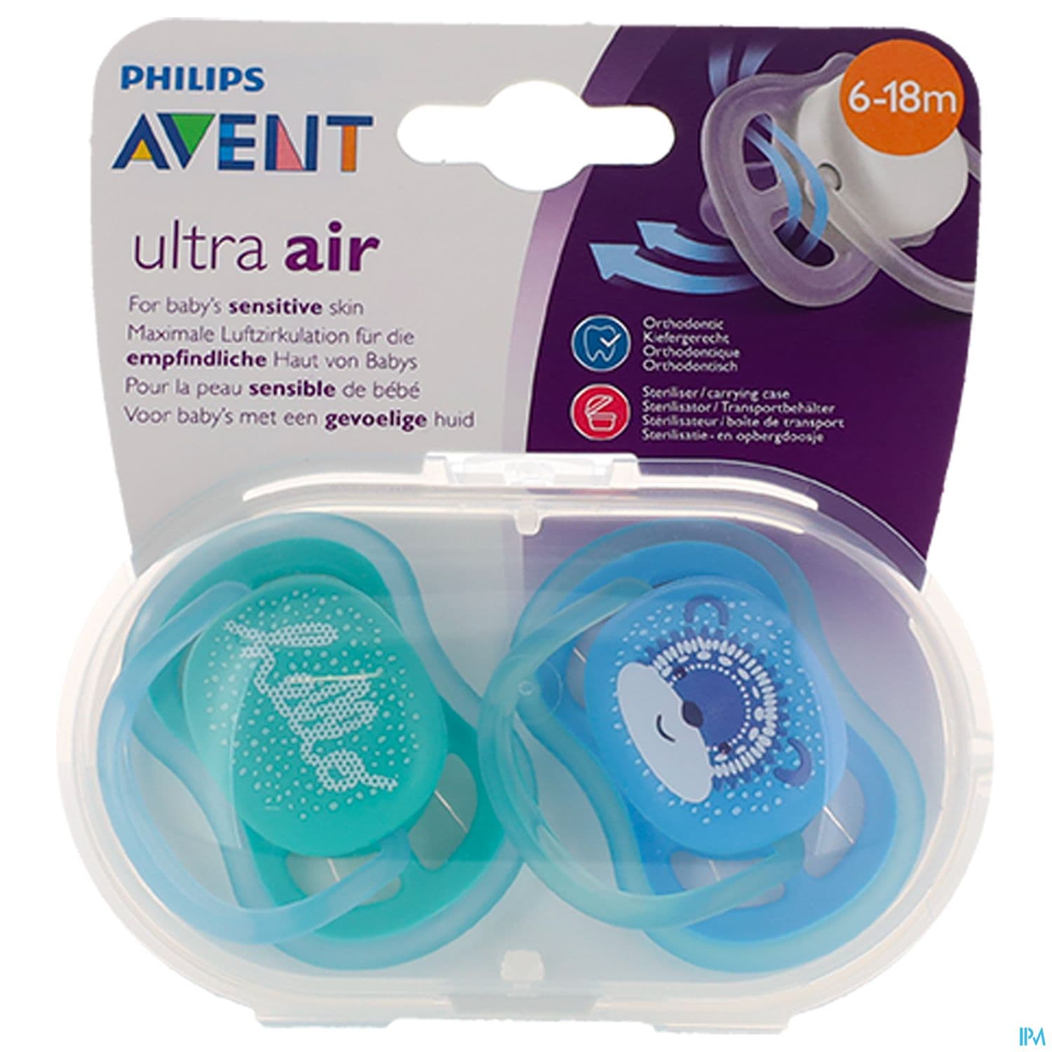 Avent Sucette Ultra Air Design Pour Bebe 6/18mois Scf342/23 X2