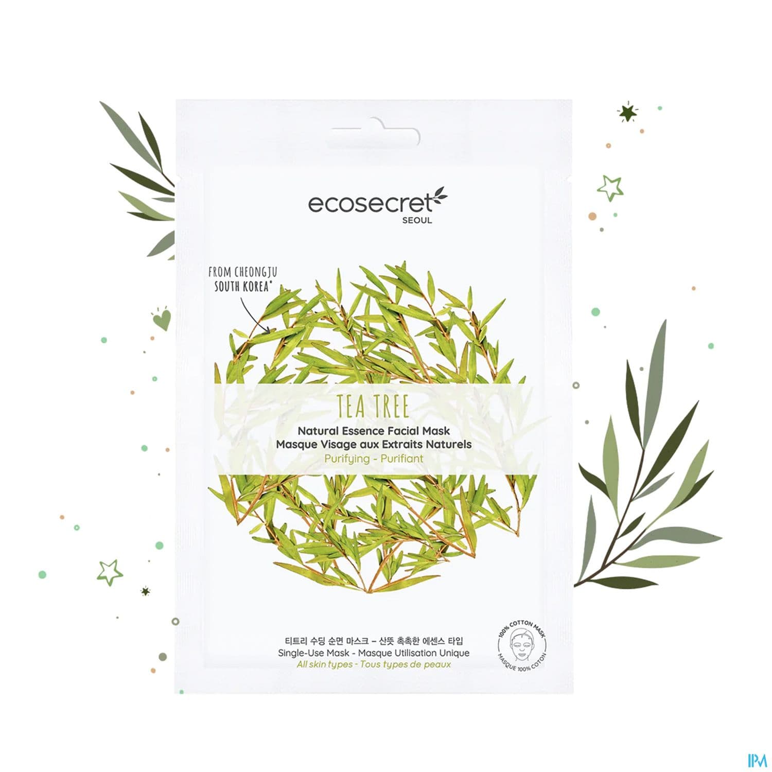 Ecosecret Seoul Masque Tissu Visage Tea Tree 20ml