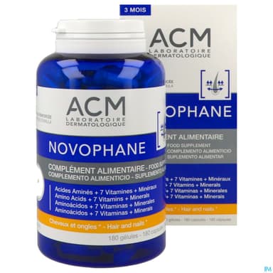 Acm Novophane Gelule Cheveux Et Ongles Pilulier 180