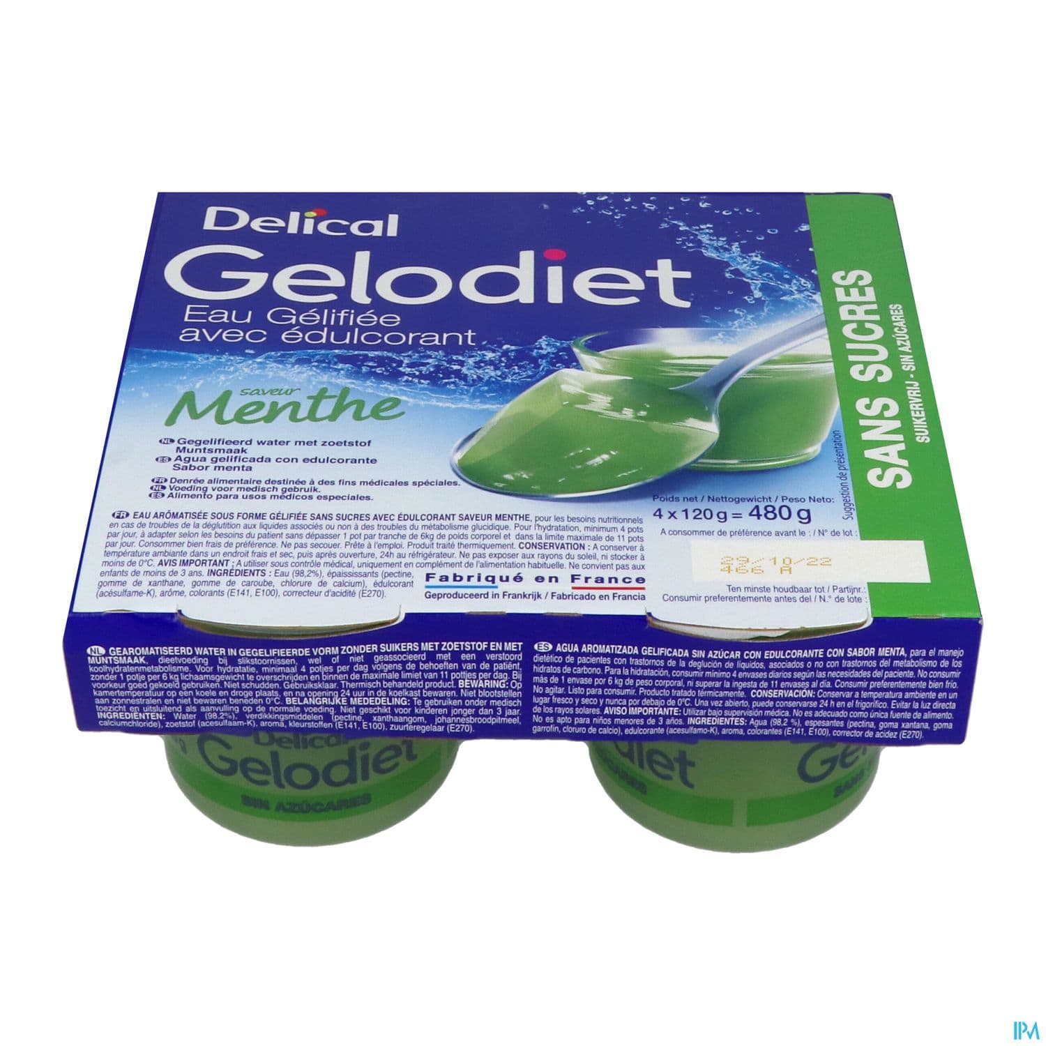 DELICAL GELODIET EAU S/S MENT120X4