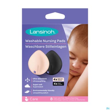 Lansinoh Coussinets D'allaitement Lavables X8