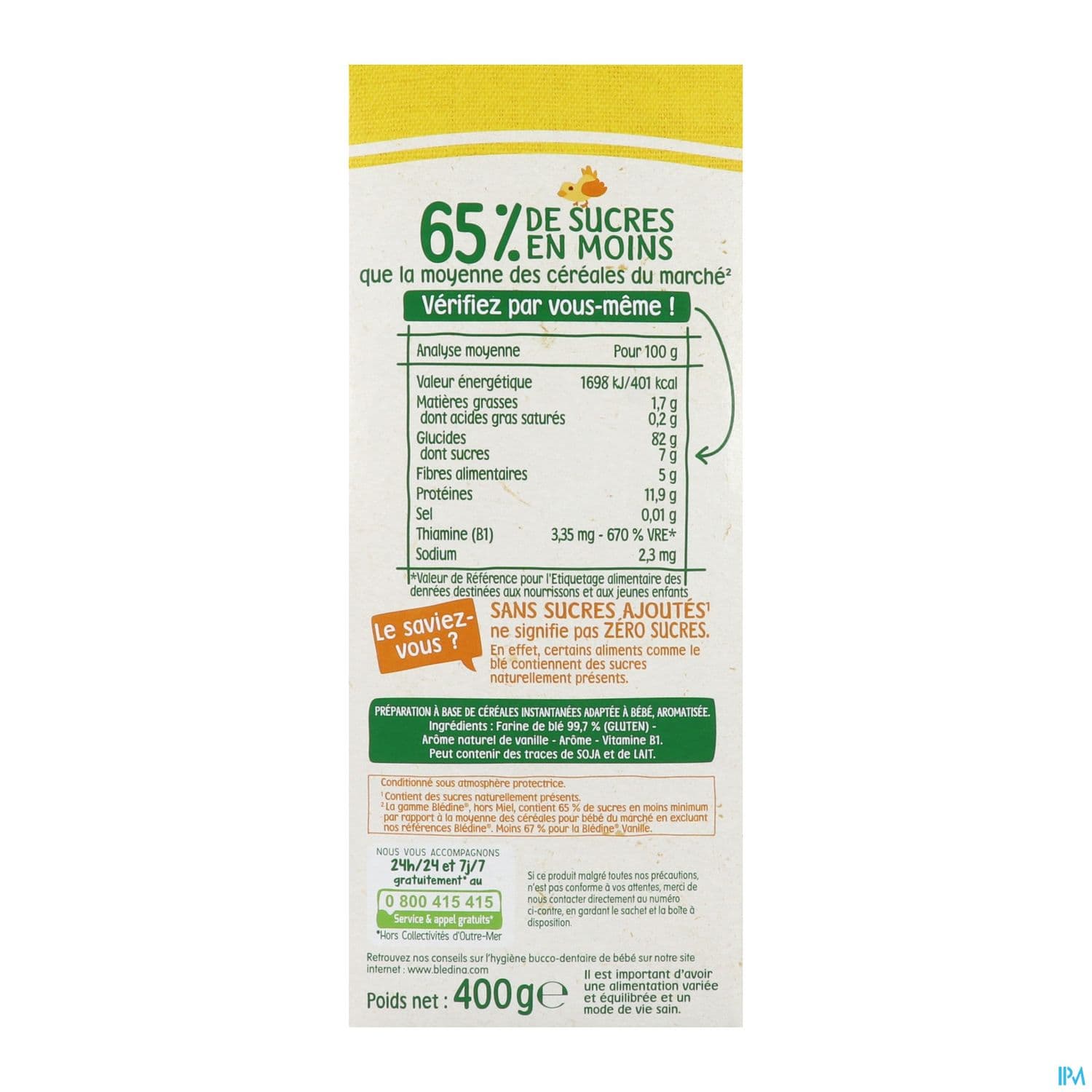 Bledine Cereales Vanille 400g