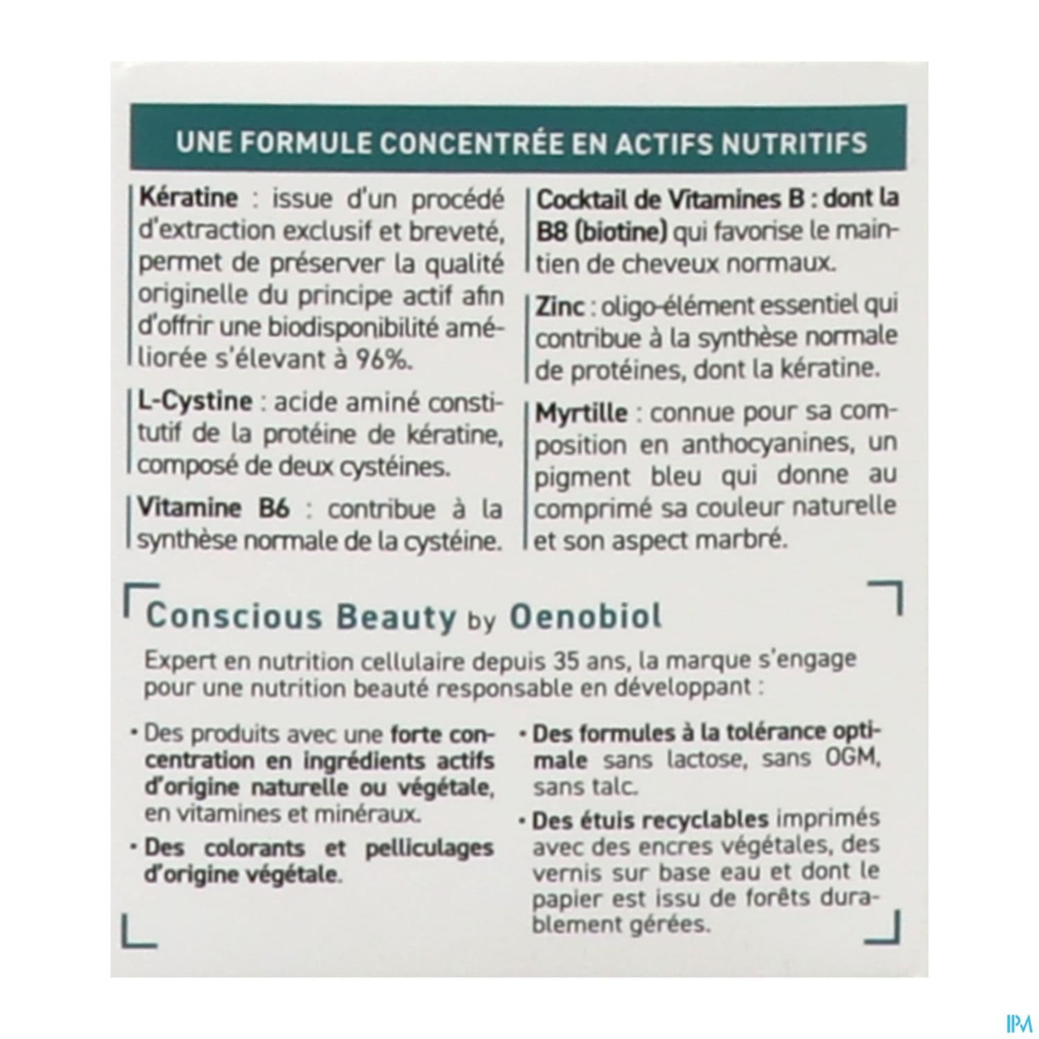 Oenobiol Hair Expert Fortifiant Integral Comprime 60