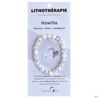 Pharmagem Bracelet Lithotherapie Howlite 8mm