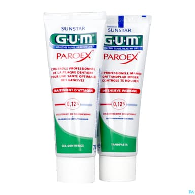 GUM PAROEX DENT ANTIPLAQUE 75MLX2