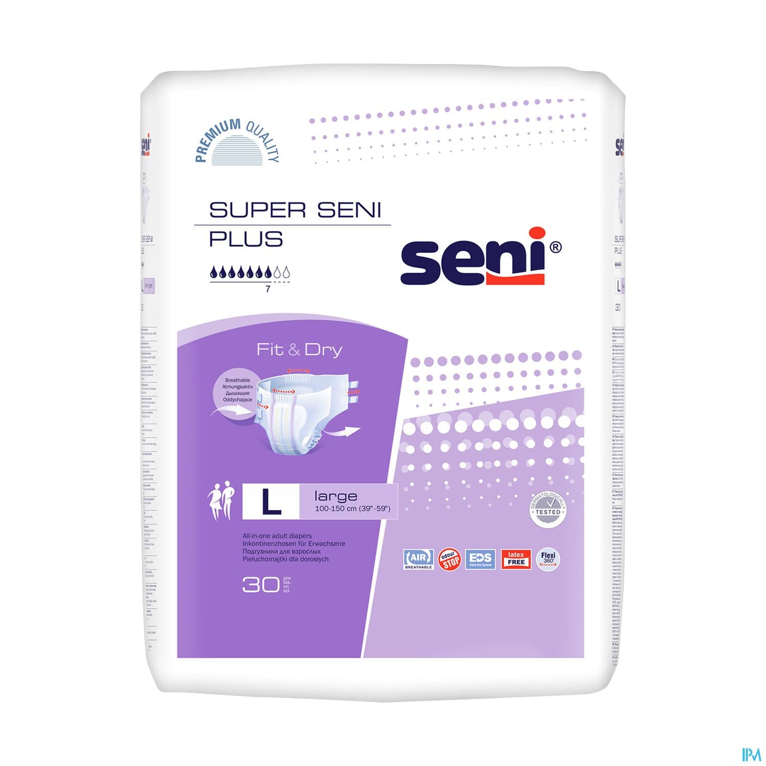 Super Seni Plus Change Complet Adulte Large Sachet 30 — Pharmacie Européenne 24/24 de la place de clichy