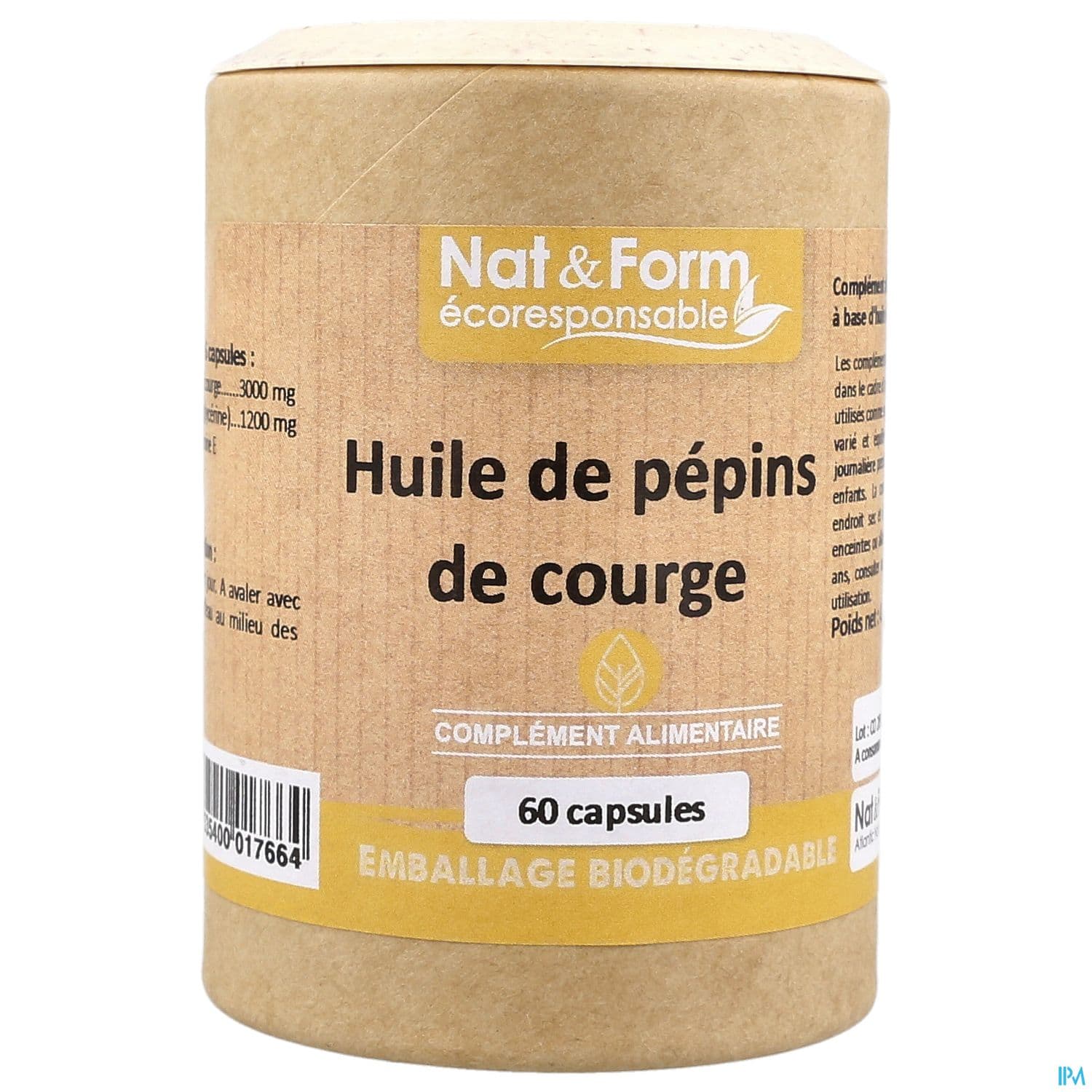 NAT&FORM ECO PEPIN COURGE CAPS60
