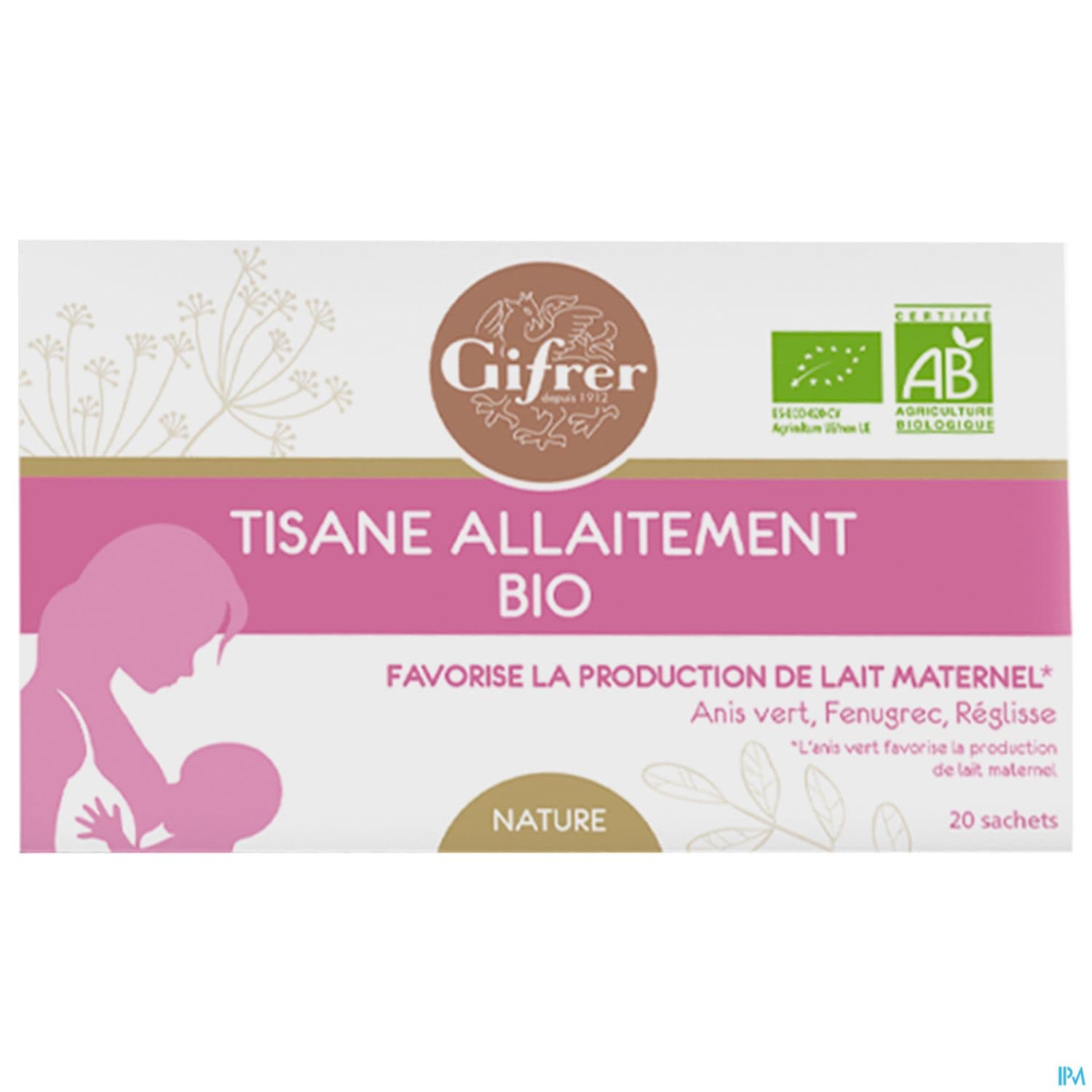Gifrer Tisane Allaitement Bio Sachet 20
