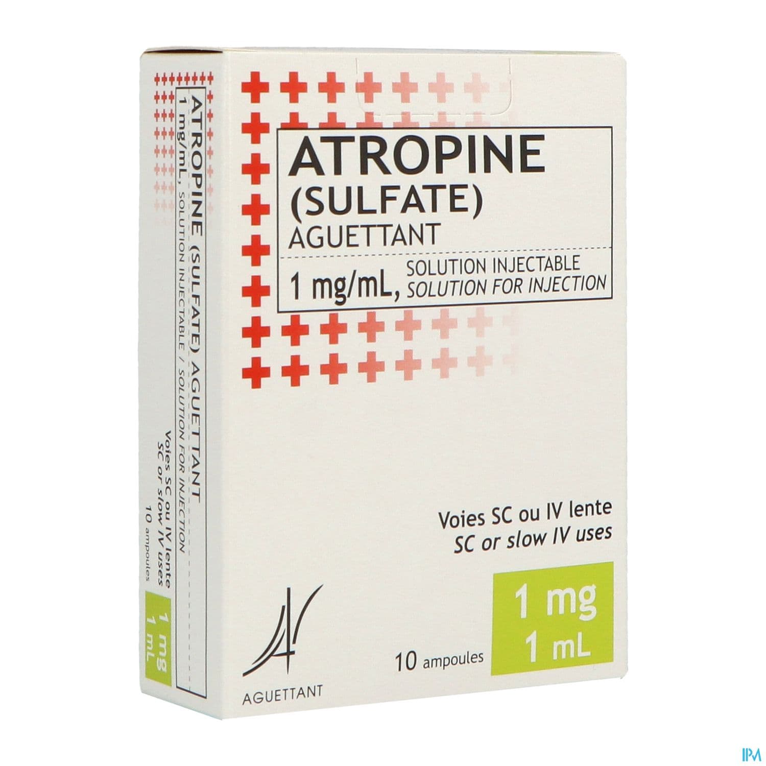 Aguettant Atropine Sulfate 1mg/ml Solution Injectable 1ml 10