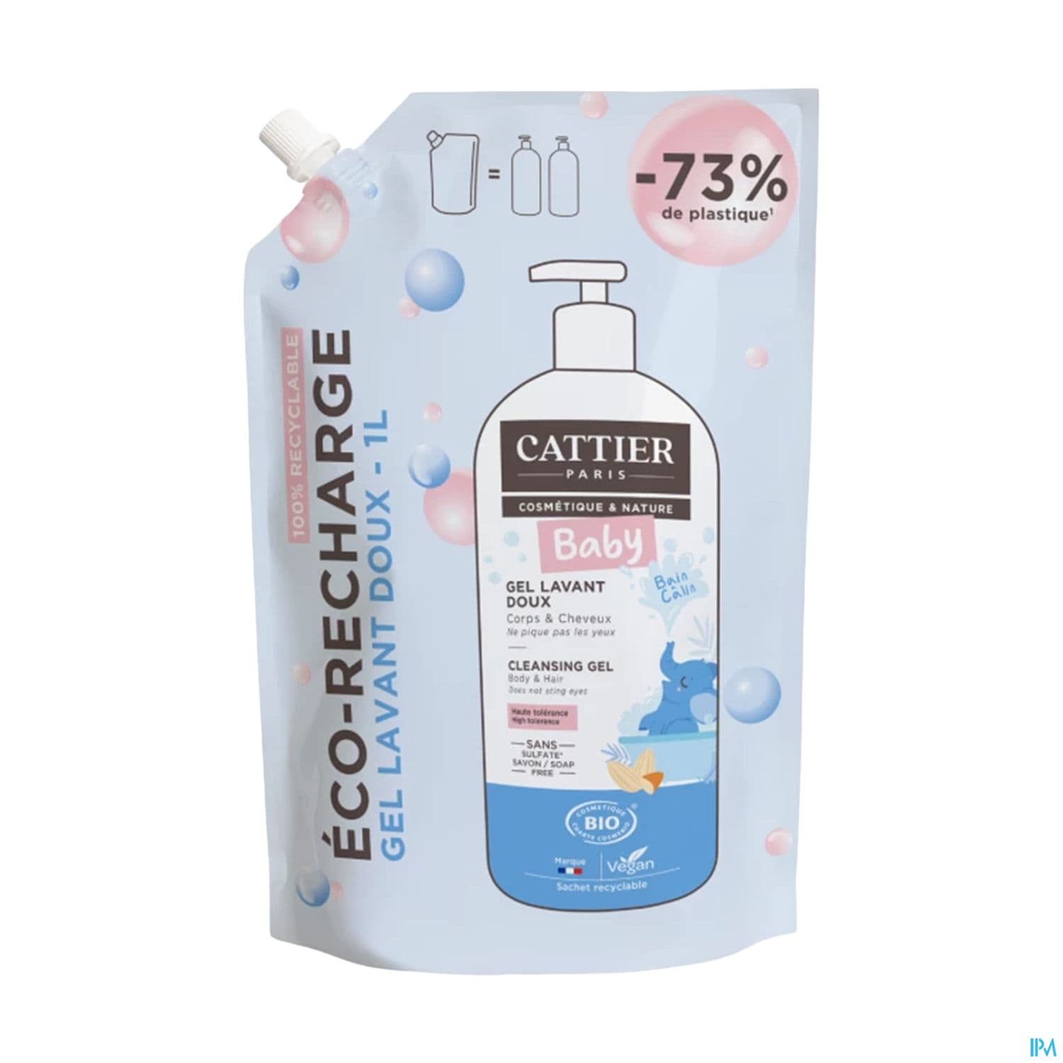 CATTIER BB GEL LAV DOUX RECH 1L