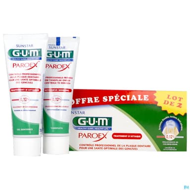 GUM PAROEX DENT ANTIPLAQUE 75MLX2
