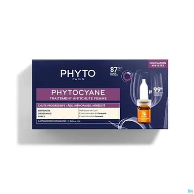 Phytocyane Traitement Antichute Femme Chute Progressive 5ml X12