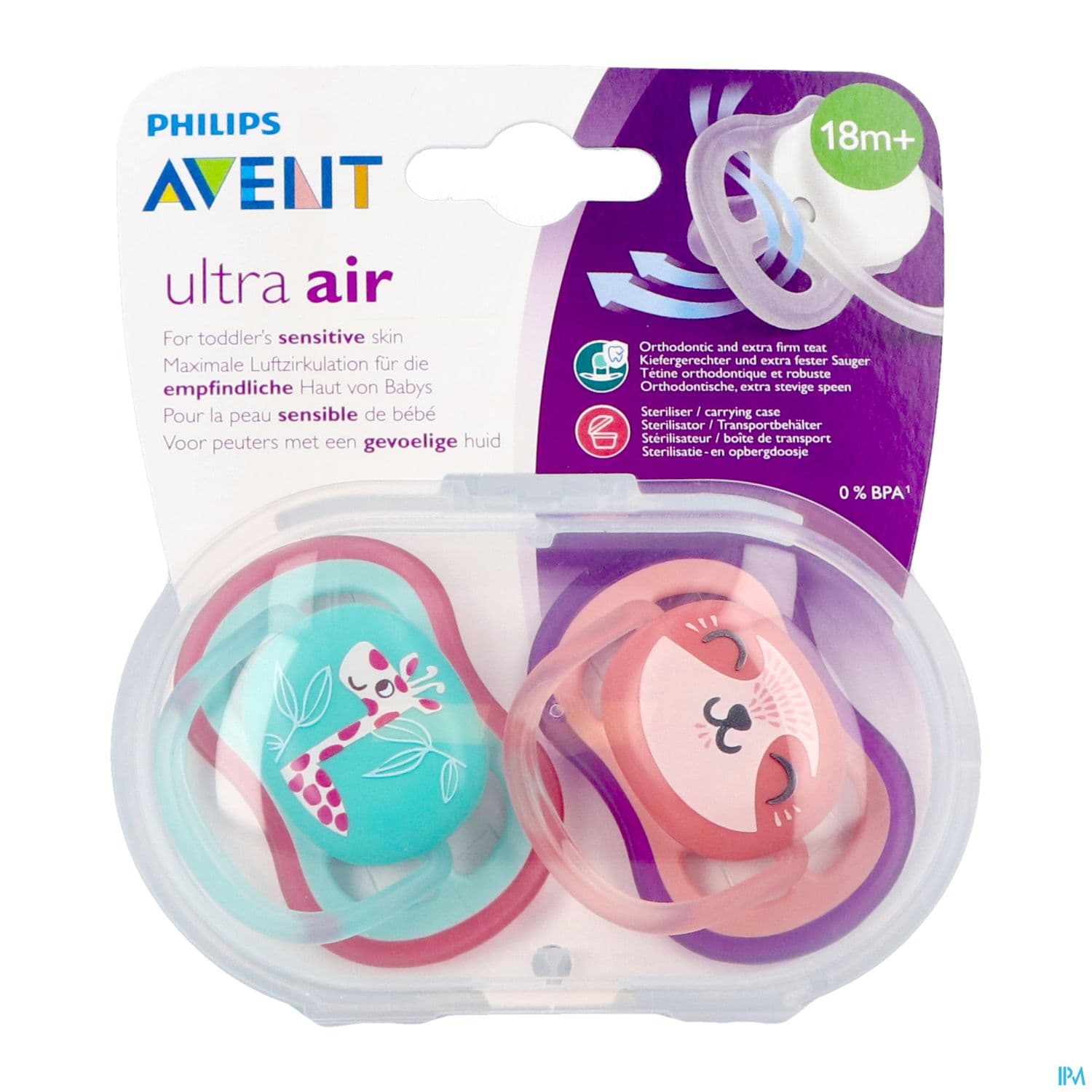 SUCET AVENT ULT AIR MIX ANIM +18M.