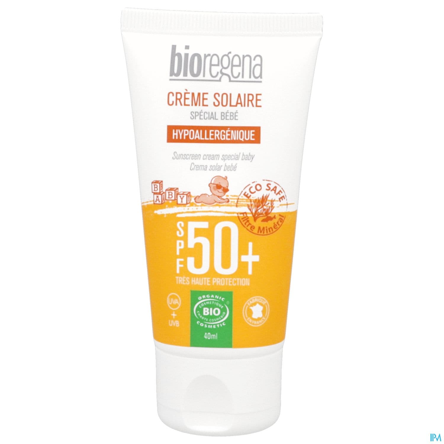 Bioregena Creme Solaire Bebe Spf50+ Bio 40ml
