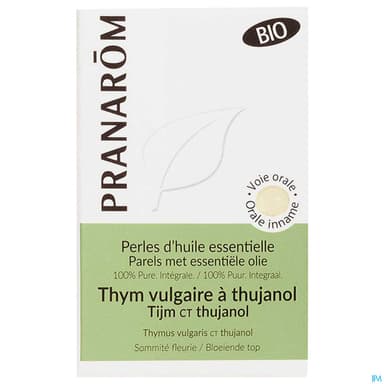 Pranarom Perles Huile Essentielle Bio Thym Vulgaire Ct Thujanol 60 Perles 100mg