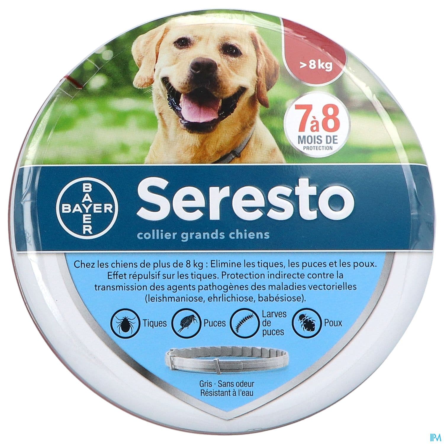 Elanco Seresto Collier Puces Tiques Grand Chien +8kg X1