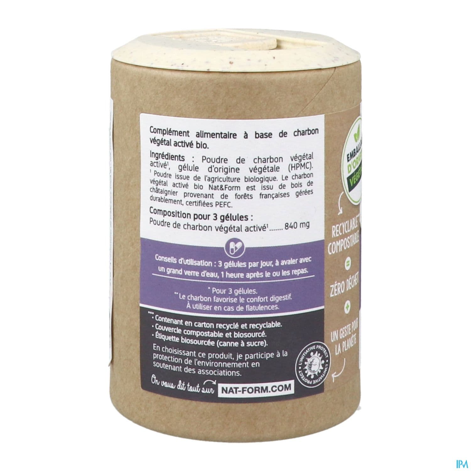 Nat Et Form Ecoresponsable Charbon Vegetal Bio Gelule Vegetale 90